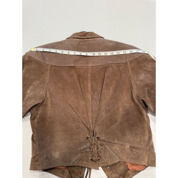 Vintage Greg Adams 100% Leather Western‎ Boho Jacket Made in Korea Size Small - Picture 13 of 16